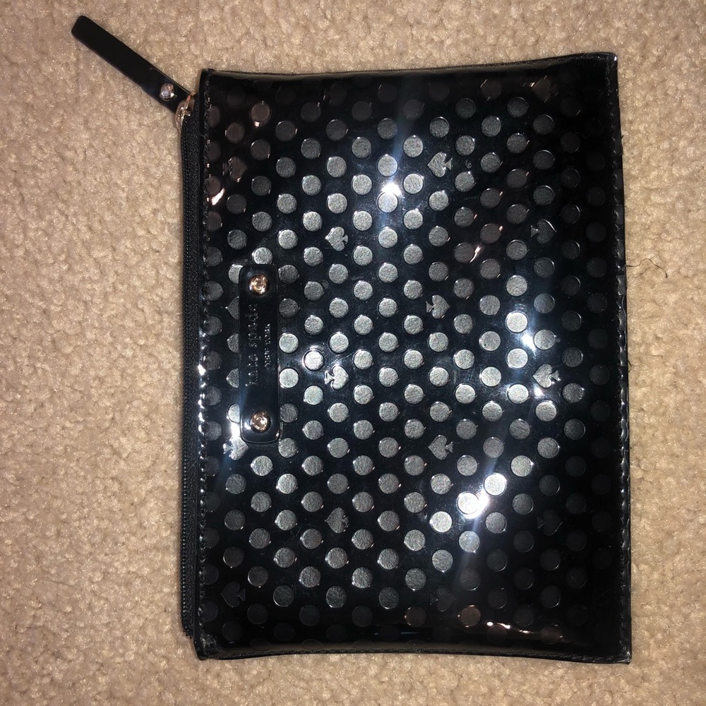 Black patterned Kate Spade Clutch